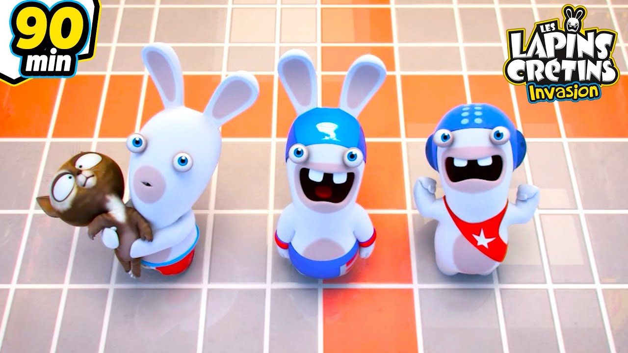 Sauvons le monde ! 🦸‍♂️🌍 | Les Lapins Crétins Invasion 🐰 | Compilation 90mn | Dessin animé