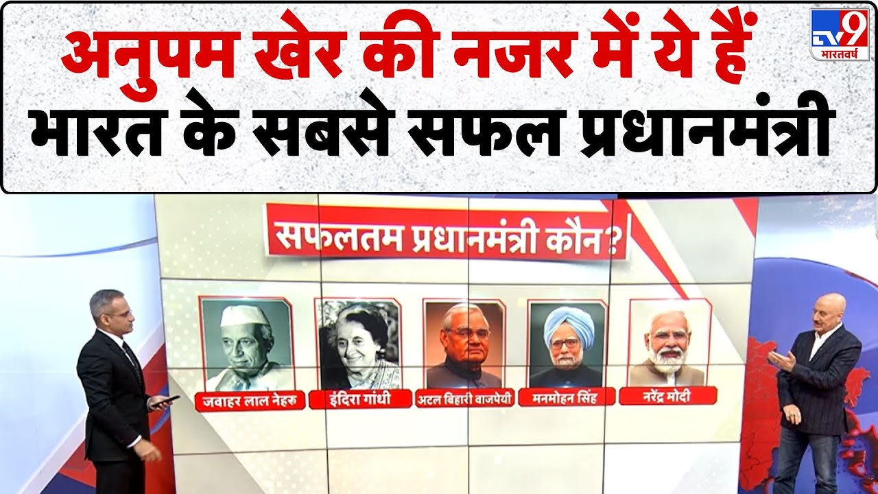 Anupam Kher & 5 Editor: अनुपम खेर की नजर में ये हैं भारत के सबसे सफल प्रधानमंत्री- TV9 | Top News
