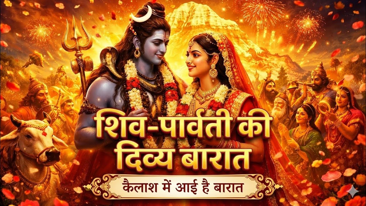 शिव-पार्वती की दिव्य बारात | कैलाश में बजे शहनाई | Shiv Bhajan | Mahashivratri Special