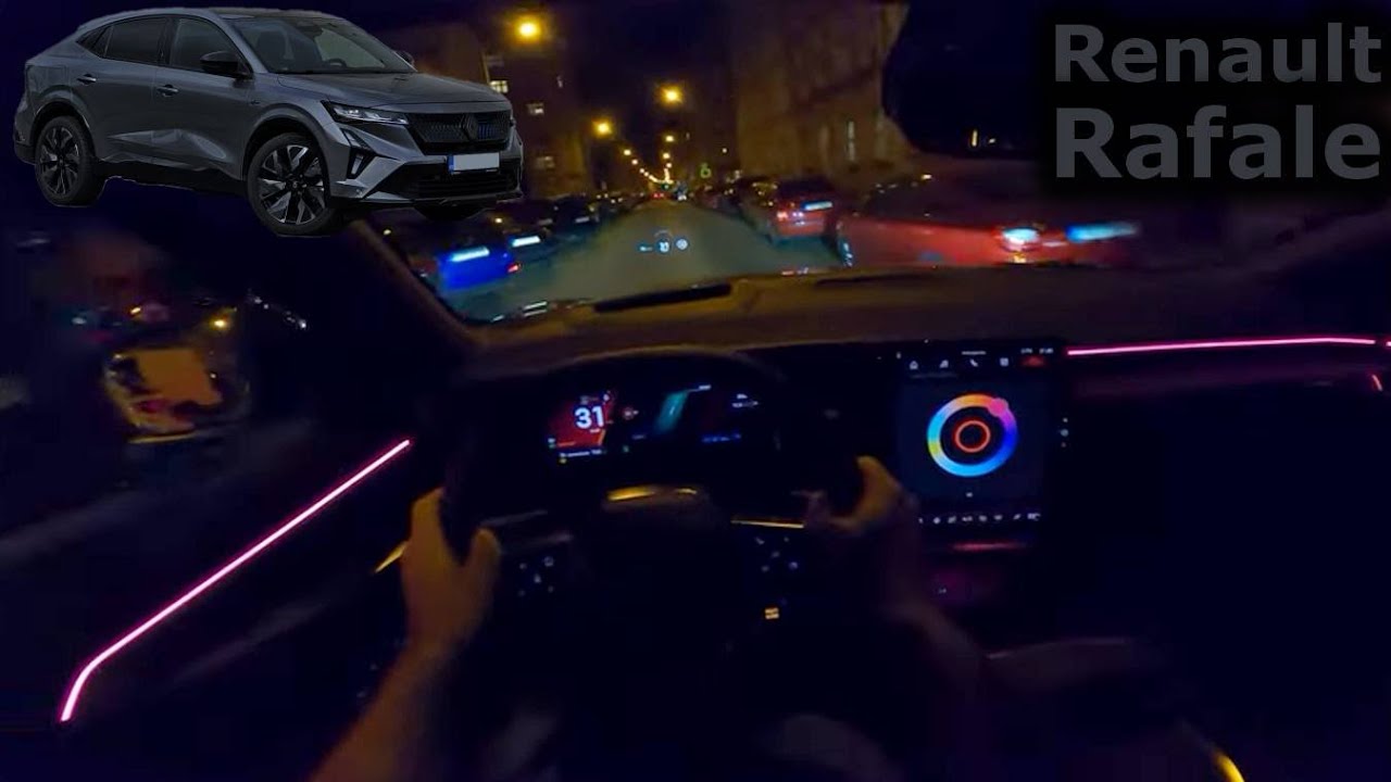 Renault Rafale Hybrid POV Night Drive | No Commentary, Just Relaxing Lights & Sounds