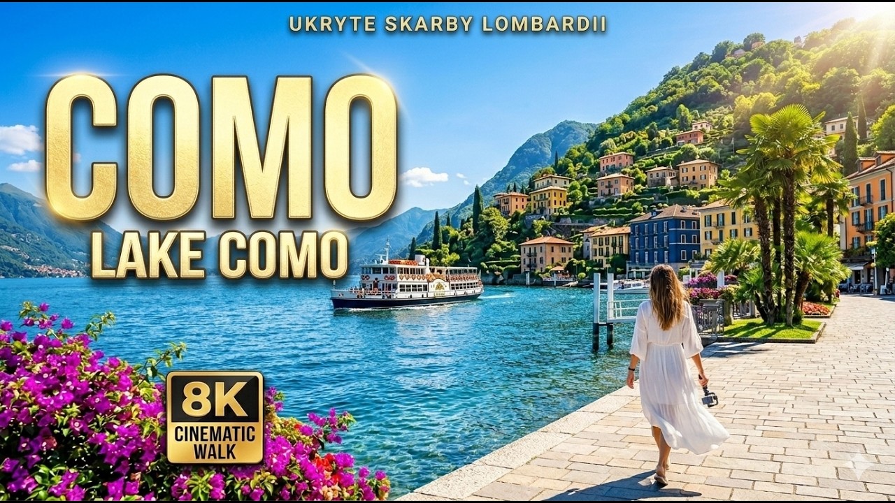 Комо 2025 8K Роскошный пешеходный тур по городу и порту озера Комо