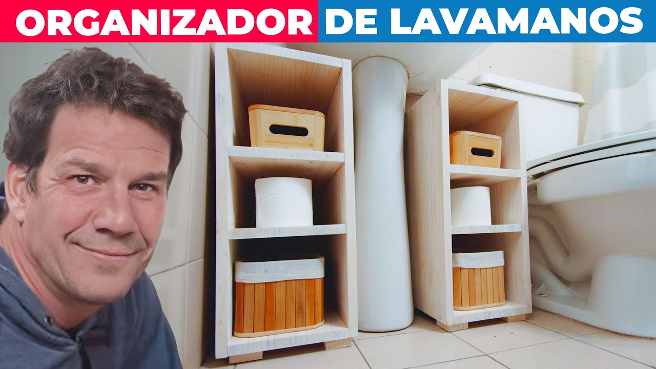 Cómo hacer un mueble organizador para lavamanos