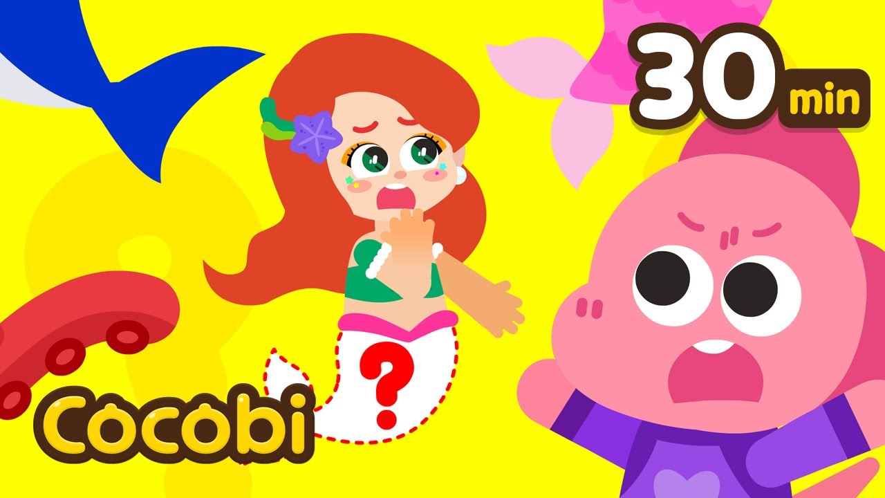 ¡Ayuda a encontrar mi cola!😢🧜‍♀️ | Canciones de Animales para Niños | Kids Songs | Cocobi