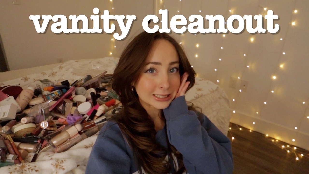 HUGE MAKEUP VANITY CLEANOUT & TOUR *very satisfying* | organizing & decluttering my makeup