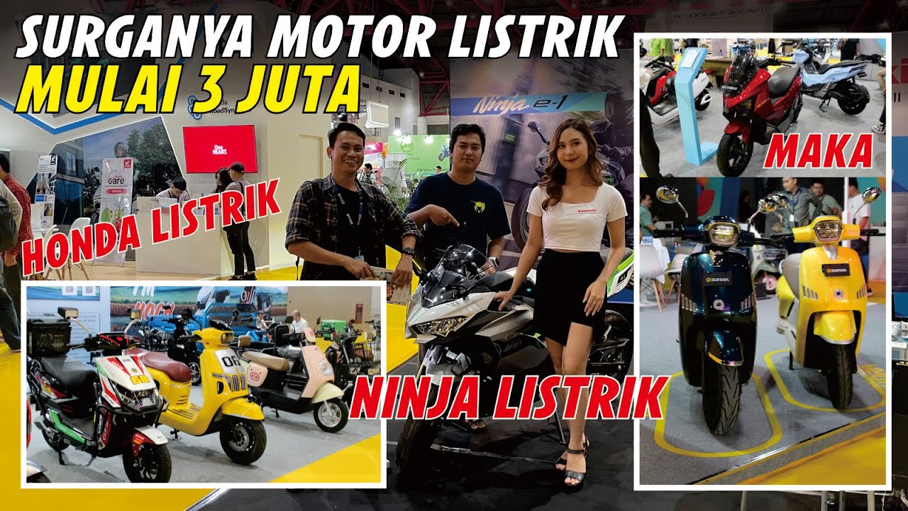 KELILING KE SURGANYA MOTOR LISTRIK! Harga Mulai 3 Juta, Pajak 35 Ribu Ninja Honda Maka Semua Listrik