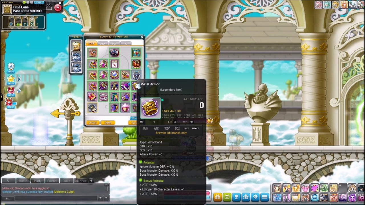 [GMS Luna] Buccaneer Legion, Stats and Equips with Arcane Gear!