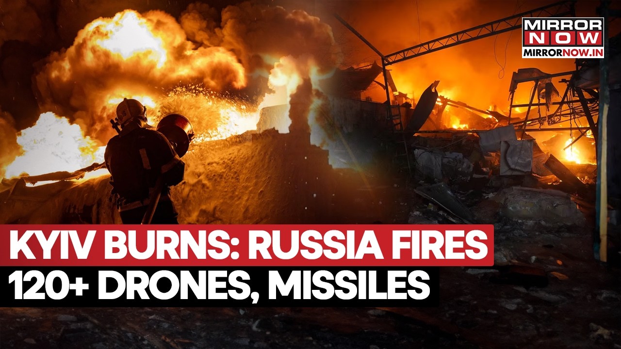 Russia Bombards Kyiv: Ballistic Missiles & Shahed Drones Trigger Massive Ukraine Attack | Watch