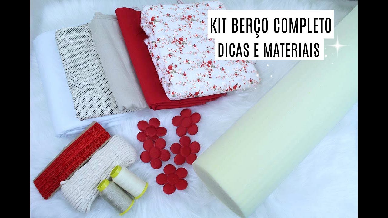 KIT BERÇO COMPLETO|PROJETO E MATERIAIS| SÉRIE ENXOVAL DE BEBÊ -DAYSE COSTA