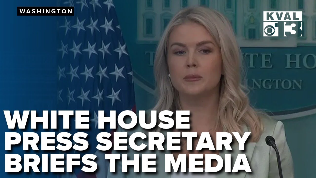 Press Secretary Karoline Leavitt briefs the media
