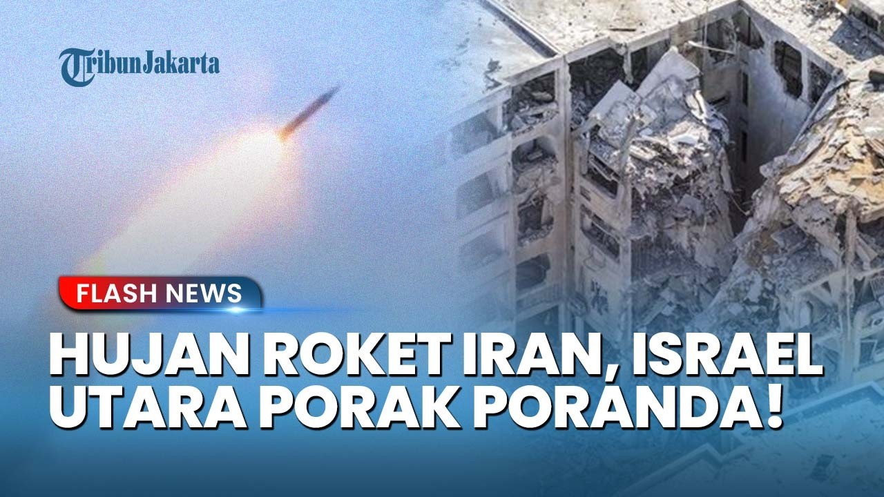 ISRAEL MEMBARA! Hujan Roket Iran Hantam Israel Utara: 80 Terluka, 300 Rumah Hancur