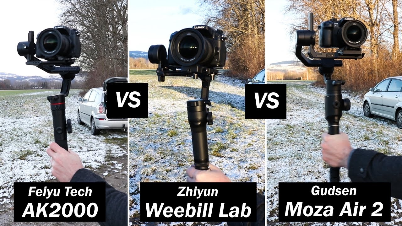 AK2000 VS Weebill Lab VS Moza Air 2 | DSLM Gimbal Stabilization Comparison 2019