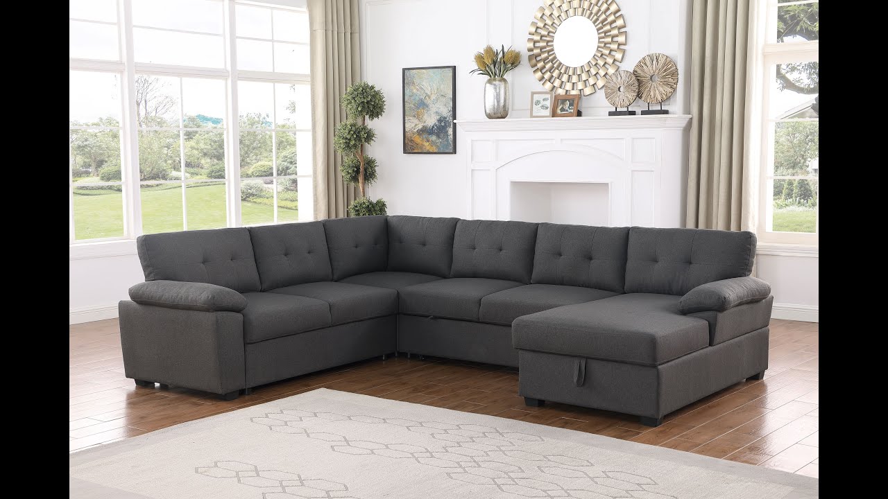 Assembly Instruction for Large Sleeper Sofa Bed With a Storage Chaise