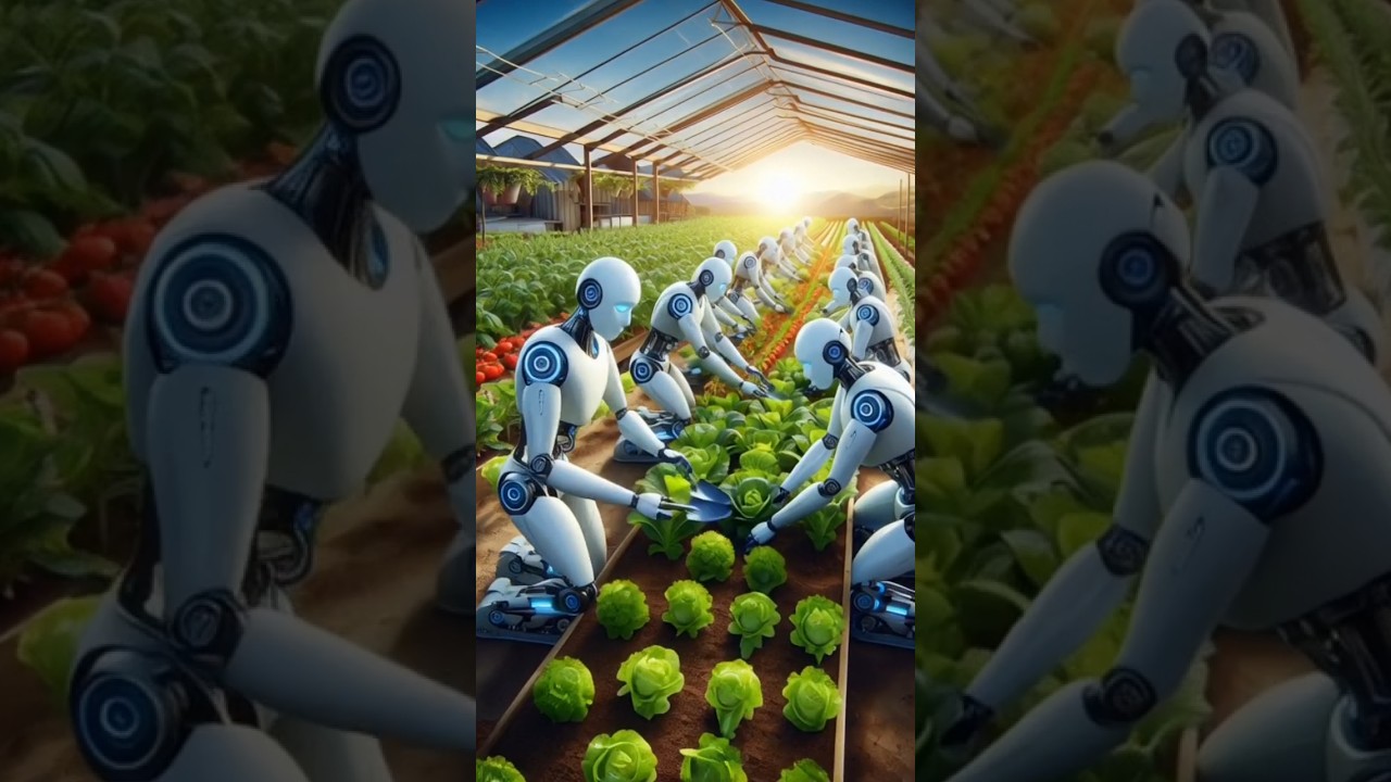 robots planting vegetables 