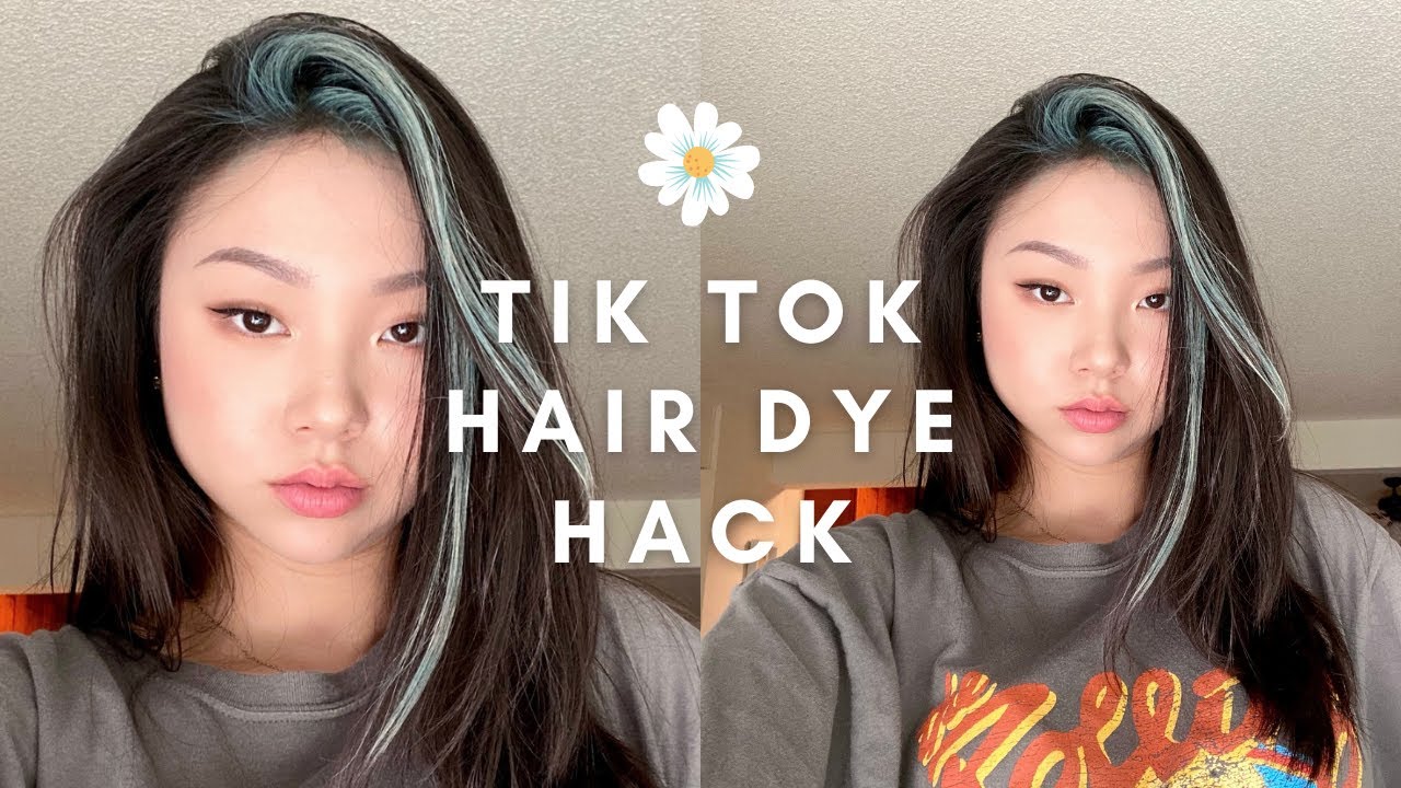 TIK TOK TEMPORARY HAIR DYE HACK | MAKEUP HACK