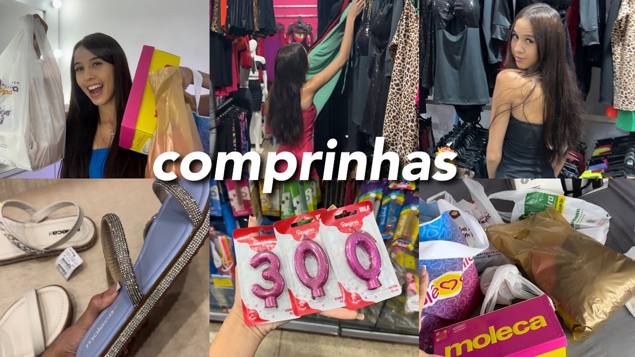 ÚLTIMAS COMPRINHAS PRA VIAGEM | comprei vestidos,sandálias, e preparativos de 300k✨🎉🥳🩷
