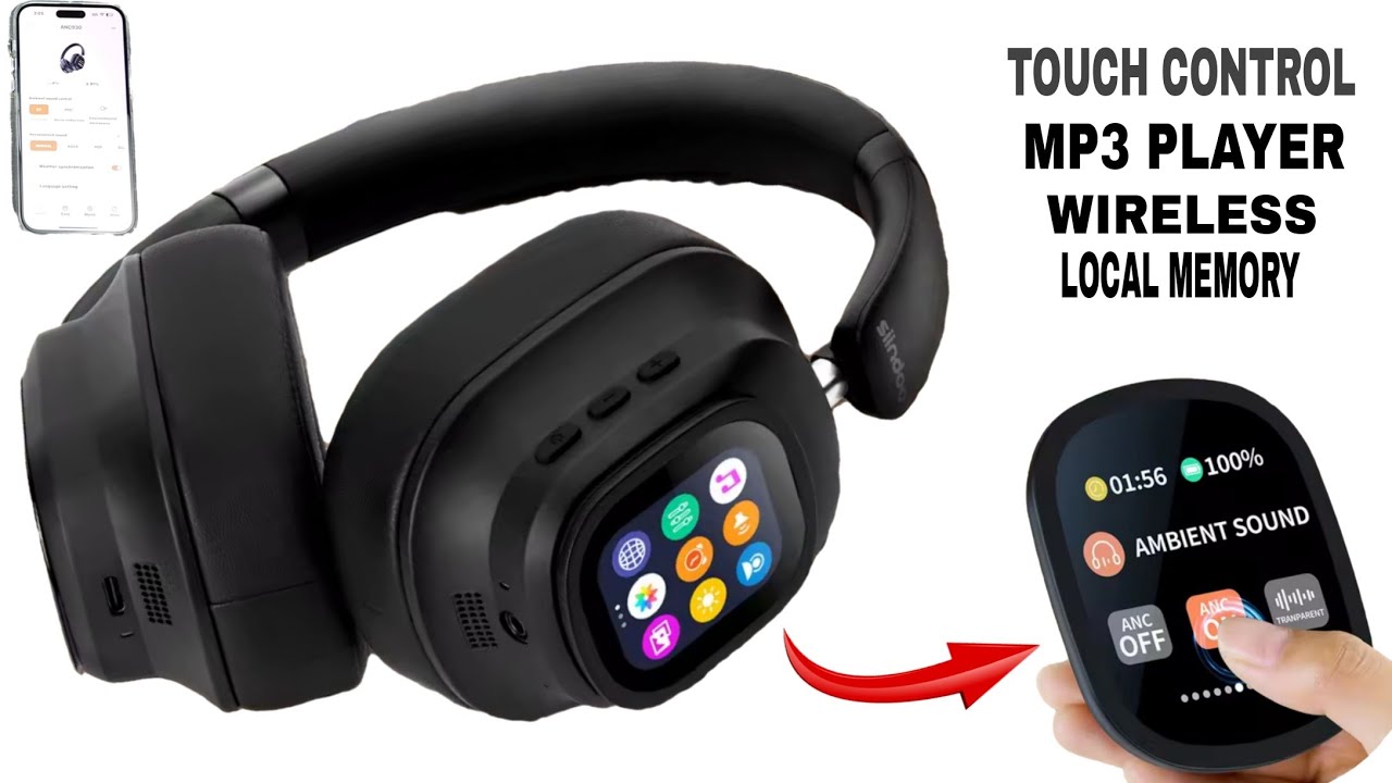 WIRELESS HEADPHONES WITH  TOUCH SCREEN + MP3 ( must know )