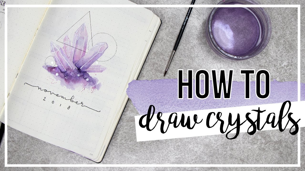 BULLET JOURNAL NOVEMBER | How to draw crystals