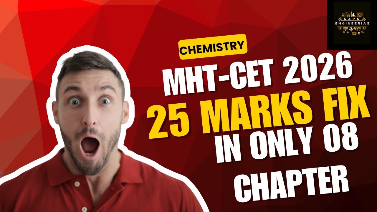 FIX 25 MARKS IN CHEMISTRY || MHT CET 2026 || CHEMISTRY || #mhtcet2026 #chemistry #like #subscribe
