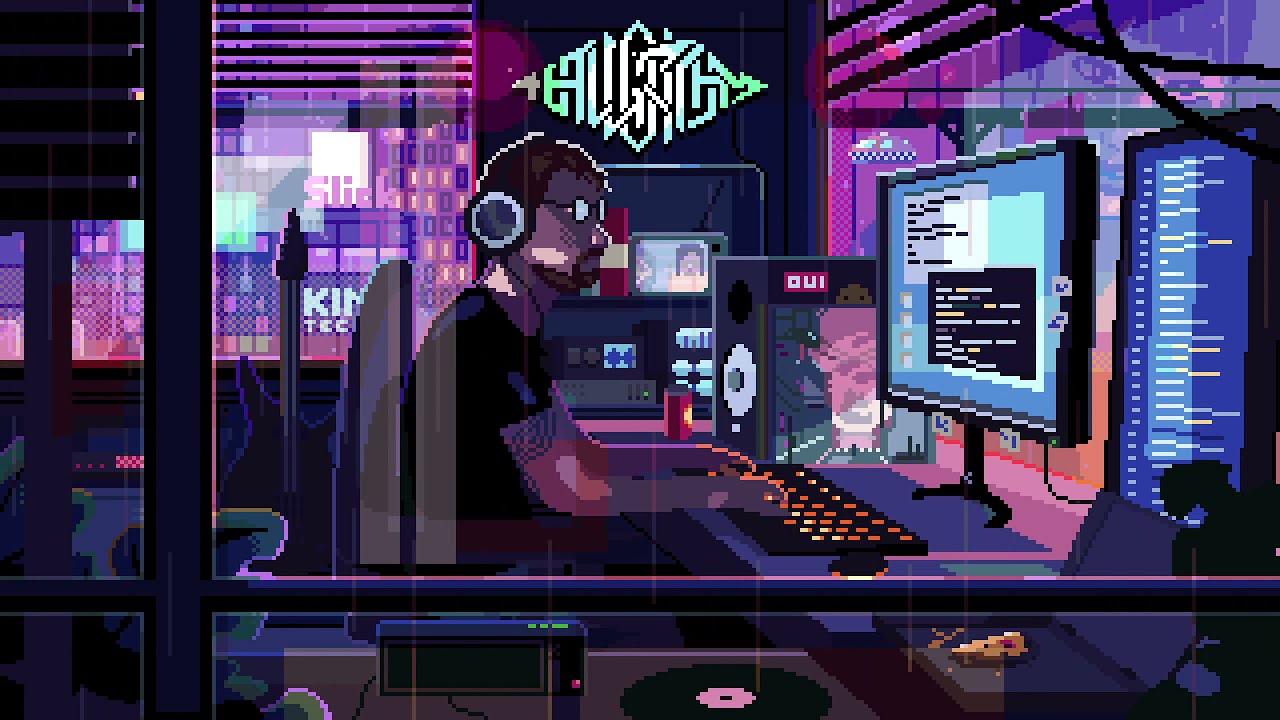 chill cyberpunk beats to code to