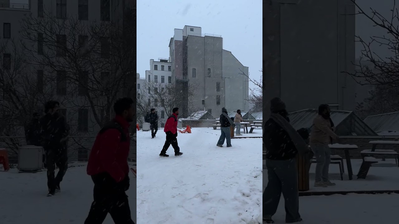 Snowy days on campus ❄️✨ 