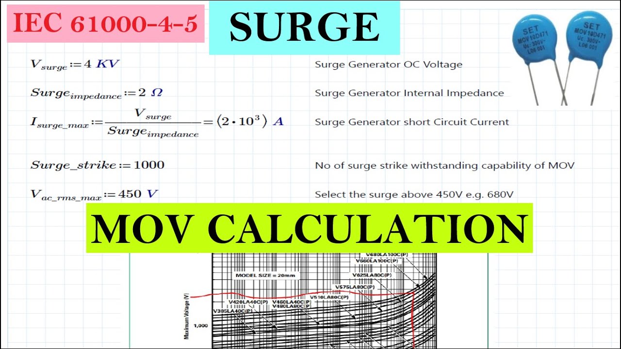 Surge Protection - MOV Calculation || IEC61000-4-5