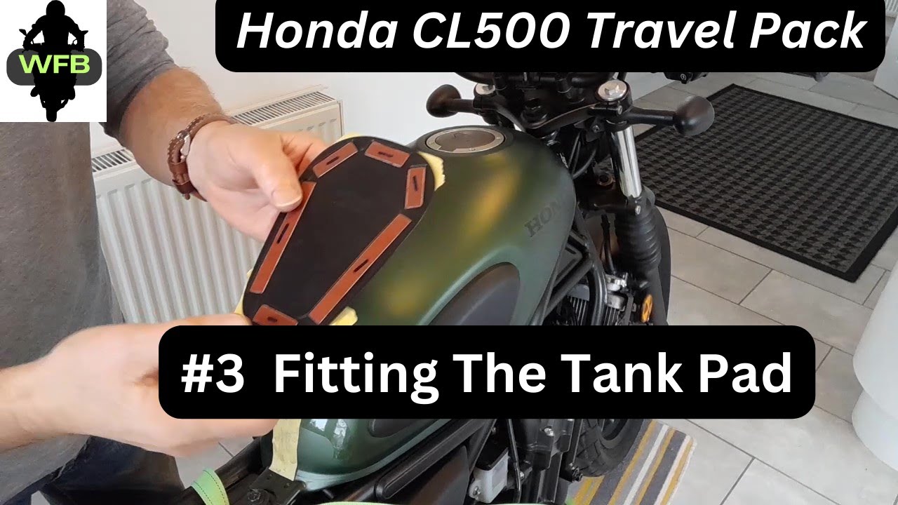 Honda CL500 ... Fitting The Centre Tank Pad .. Oh the Tension !