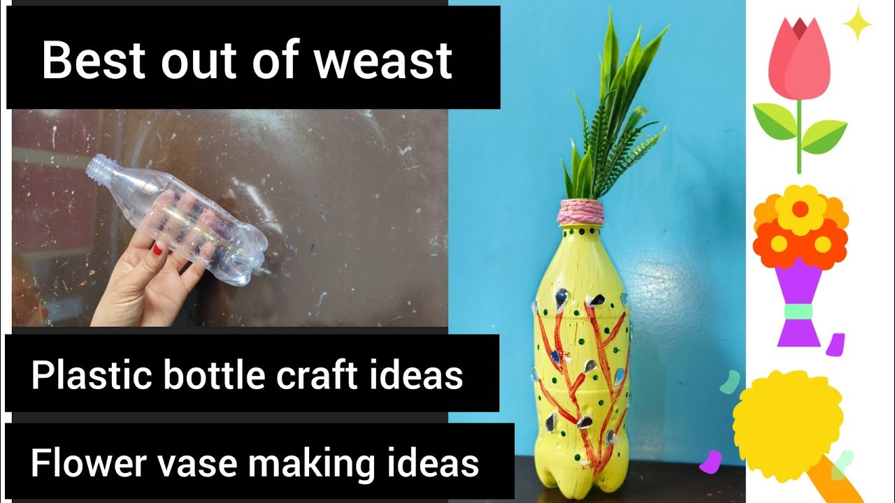 Flower vase making ideas with plastic bottle / Best out of weast 