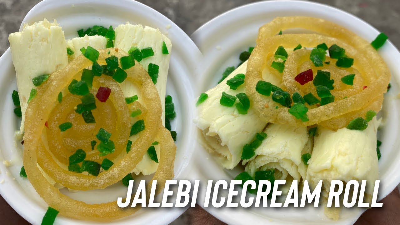 Famous Jalebi Icecream Rolls | Icecream Rolls | How To Make Jalebi Icecream Rolls | Desserts | Sweet