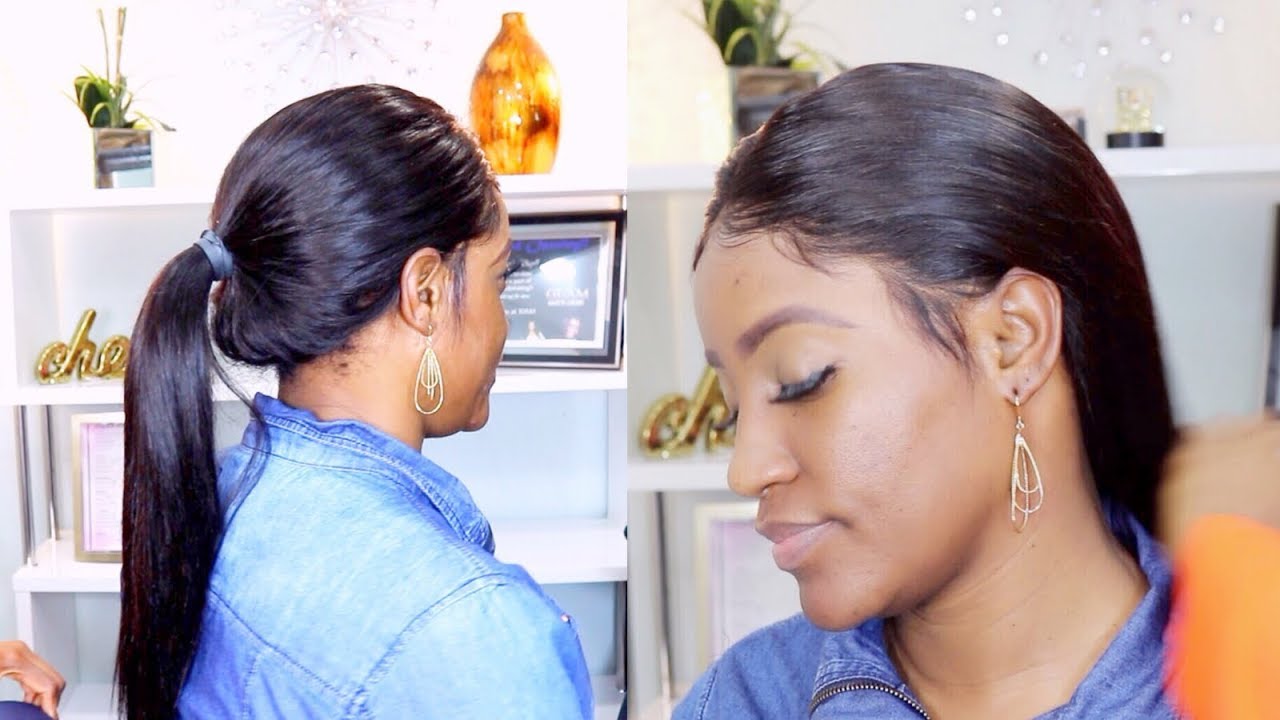360 Lace Frontal Wig install Securing the back without glue Youth beauty hair