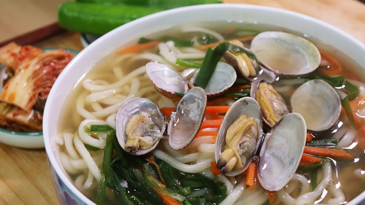 바지락칼국수 먹방입니다!!