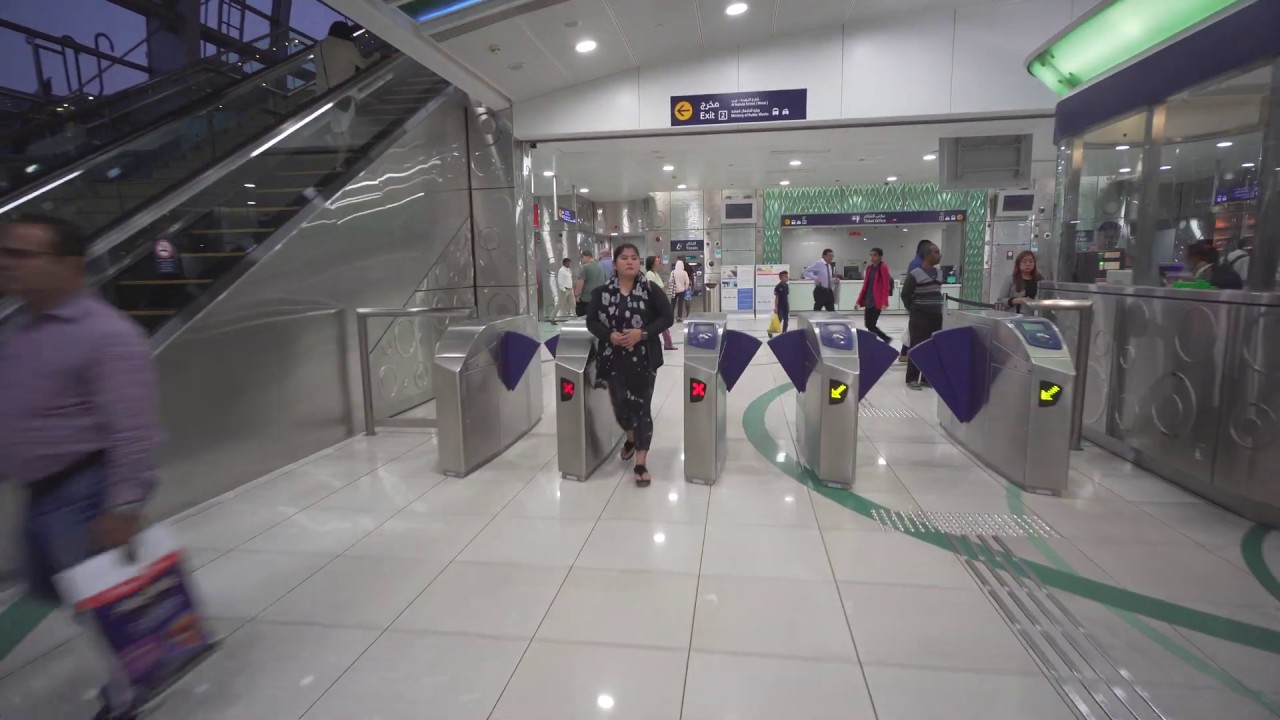 United Arab Emirates, Dubai, metro ride from Stadium to Al Nahda