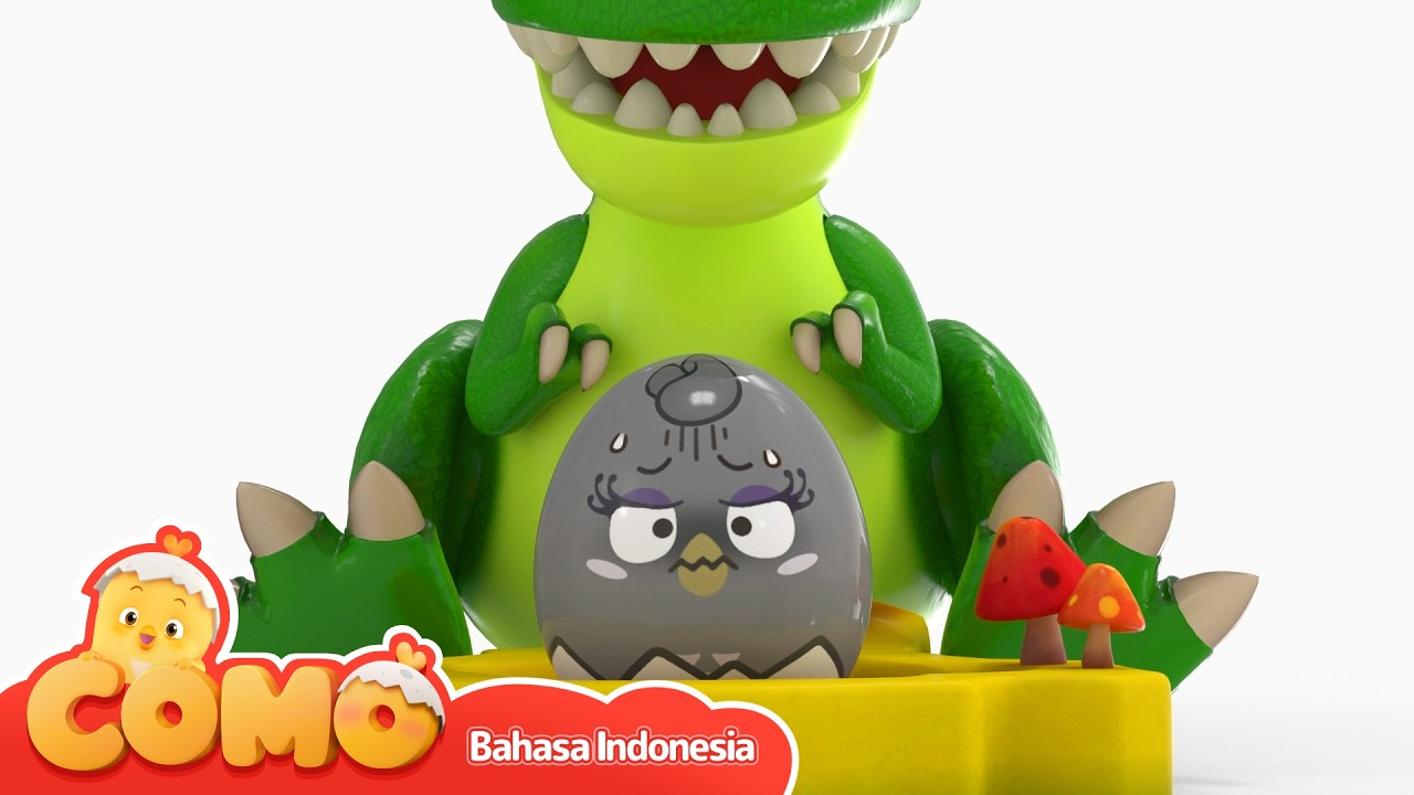 Jangan bangunkan dinosaurus yang tidur! | Permainan anak | Dinosaurus | Como Terkejut
