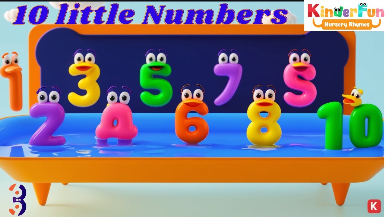 Ten Little Numbers Jumping on the Bed | Learn Counting 1-10 | Kids Songs 3 Minutes