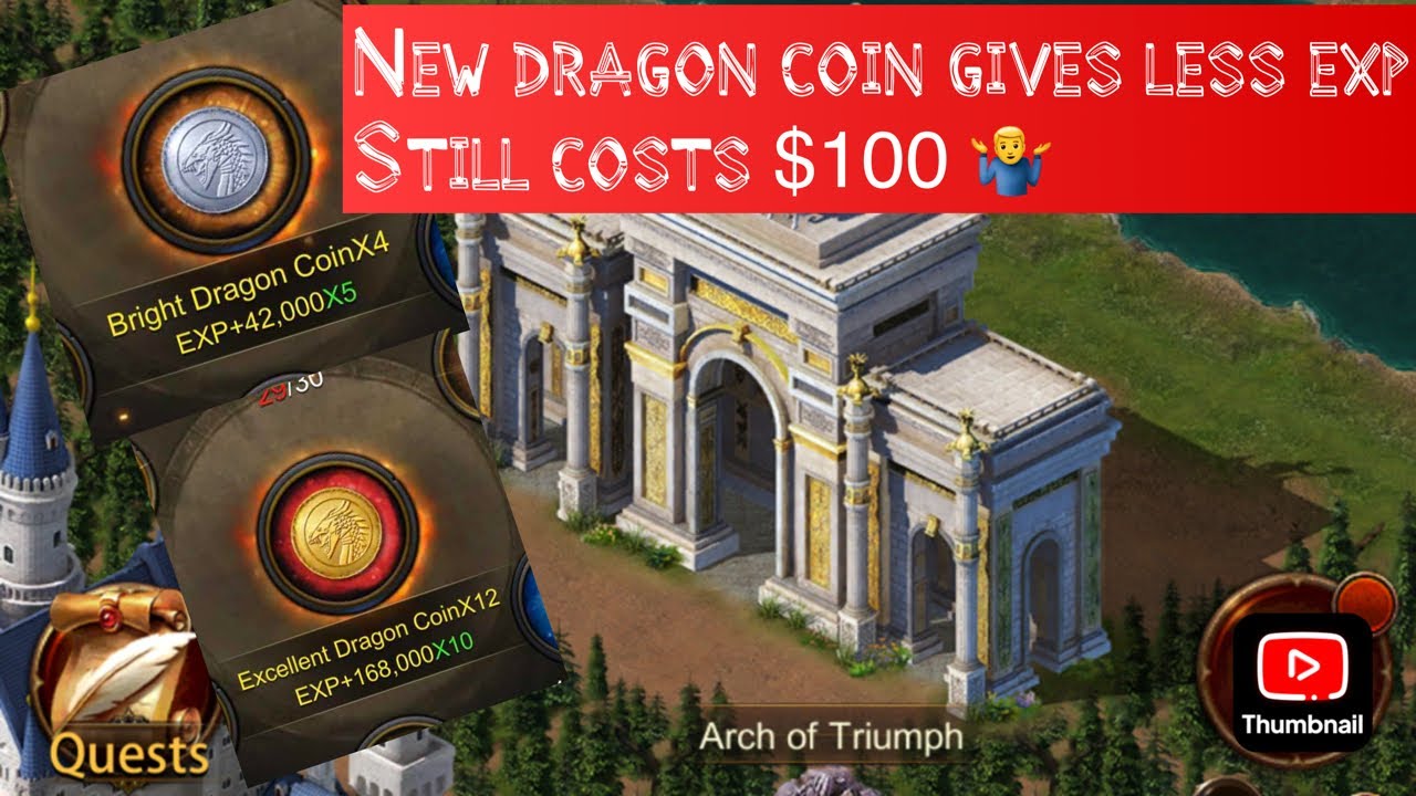 Evony- bandit rewards are insane and new dragon coin