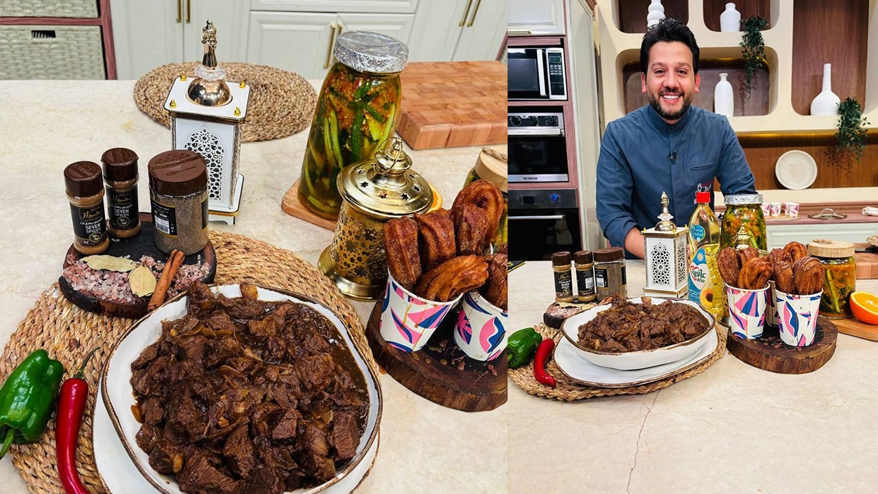المطعم مع الشيف محمد حامد | طاجن كباب حلة - خيار مخلل - تشوروز بالشوكولاتة والكراميل