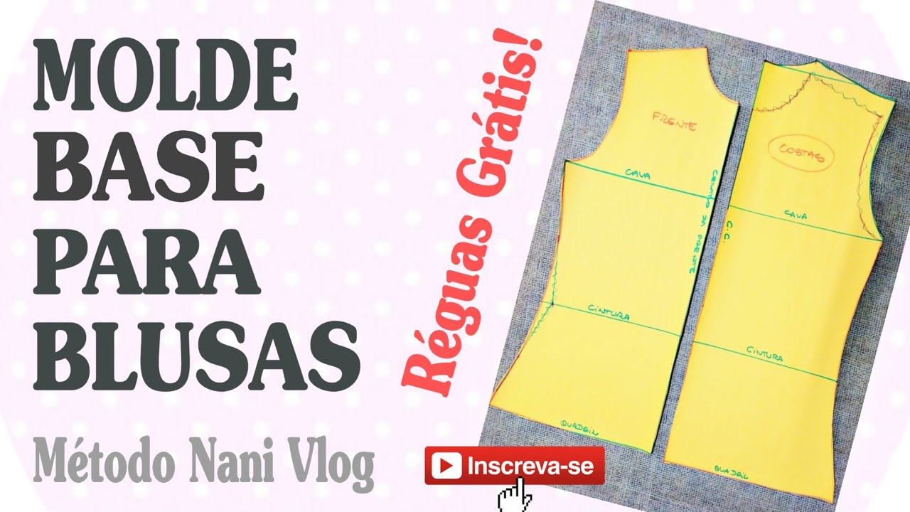 COMO FAZER MOLDE BASE PARA BLUSA FEMININA E MASCULINA | método fácil para iniciantes | Novo