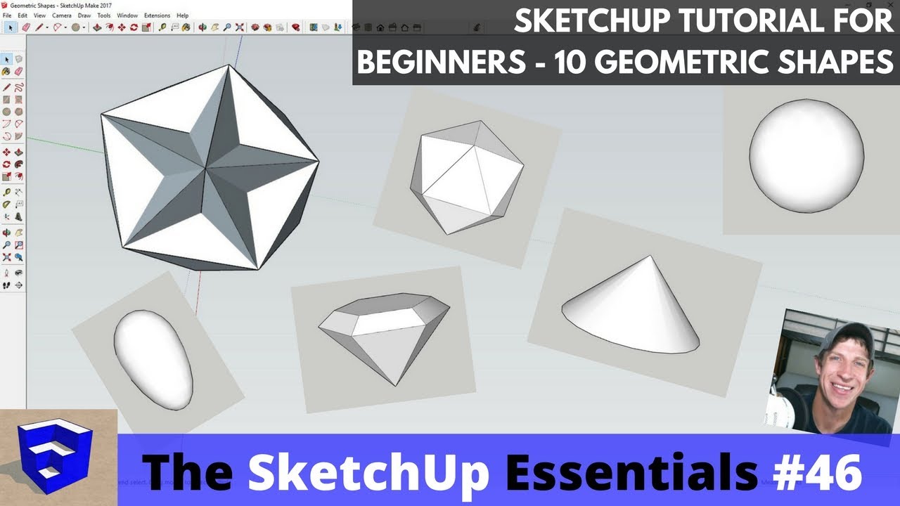 Modeling 10 Types of Geometric Shapes in SketchUp - The SketchUp Essentials #46