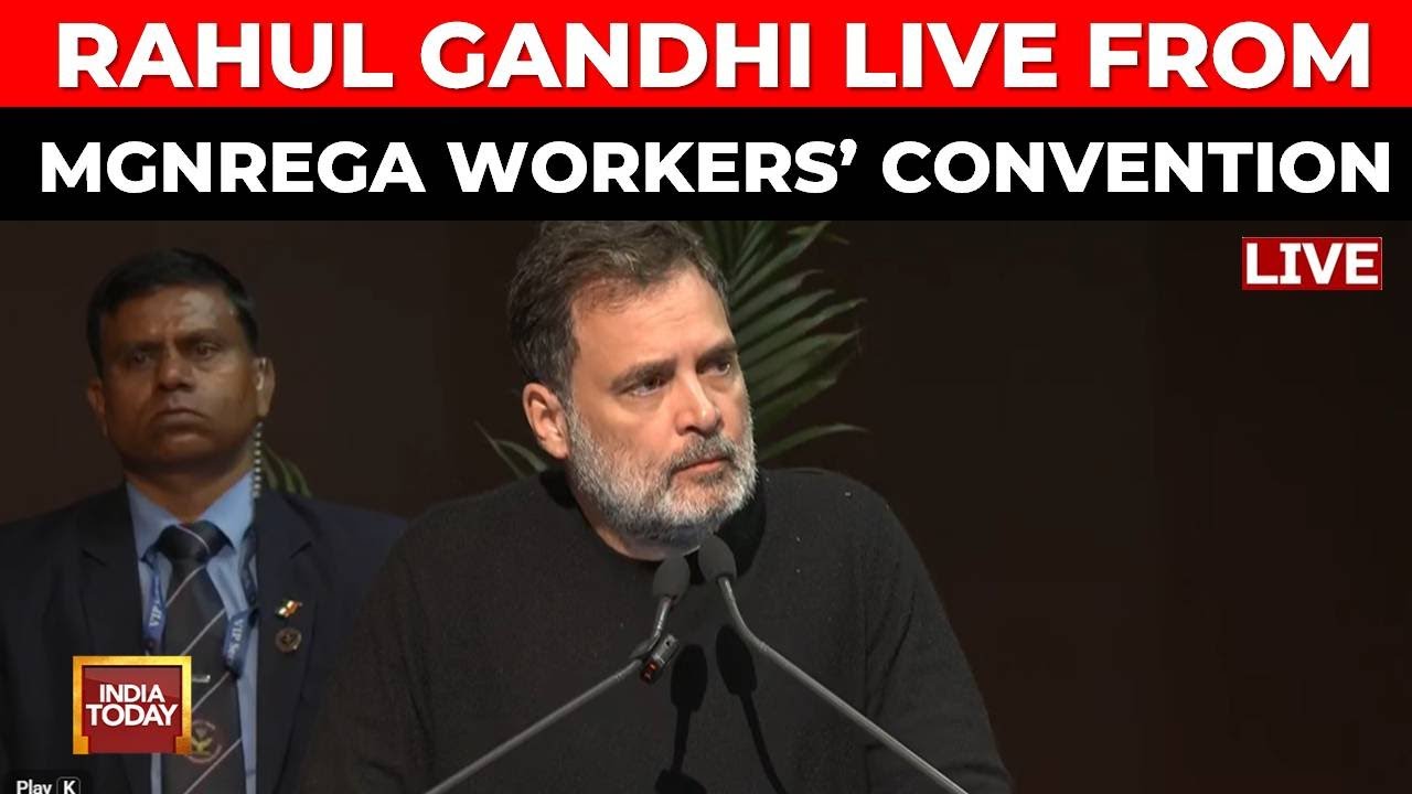 Rahul Gandhi LIVE Speech | Rahul Gandhi AT National MGNREGA Workers’ Convention | Congress PC