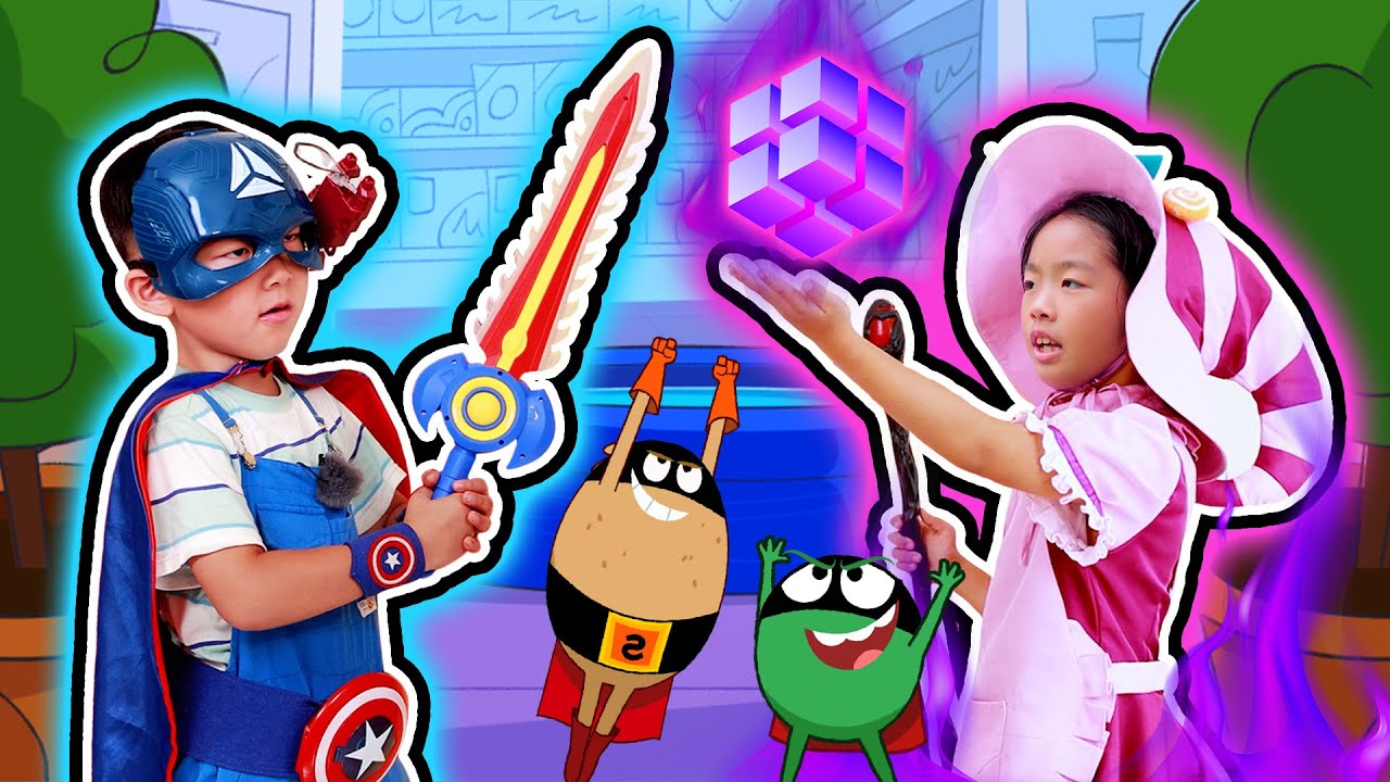 明明和魔女大战卷入超市！Dinosaurs/ Videos Complication/GIGI Kids/ Challenge Video for Child