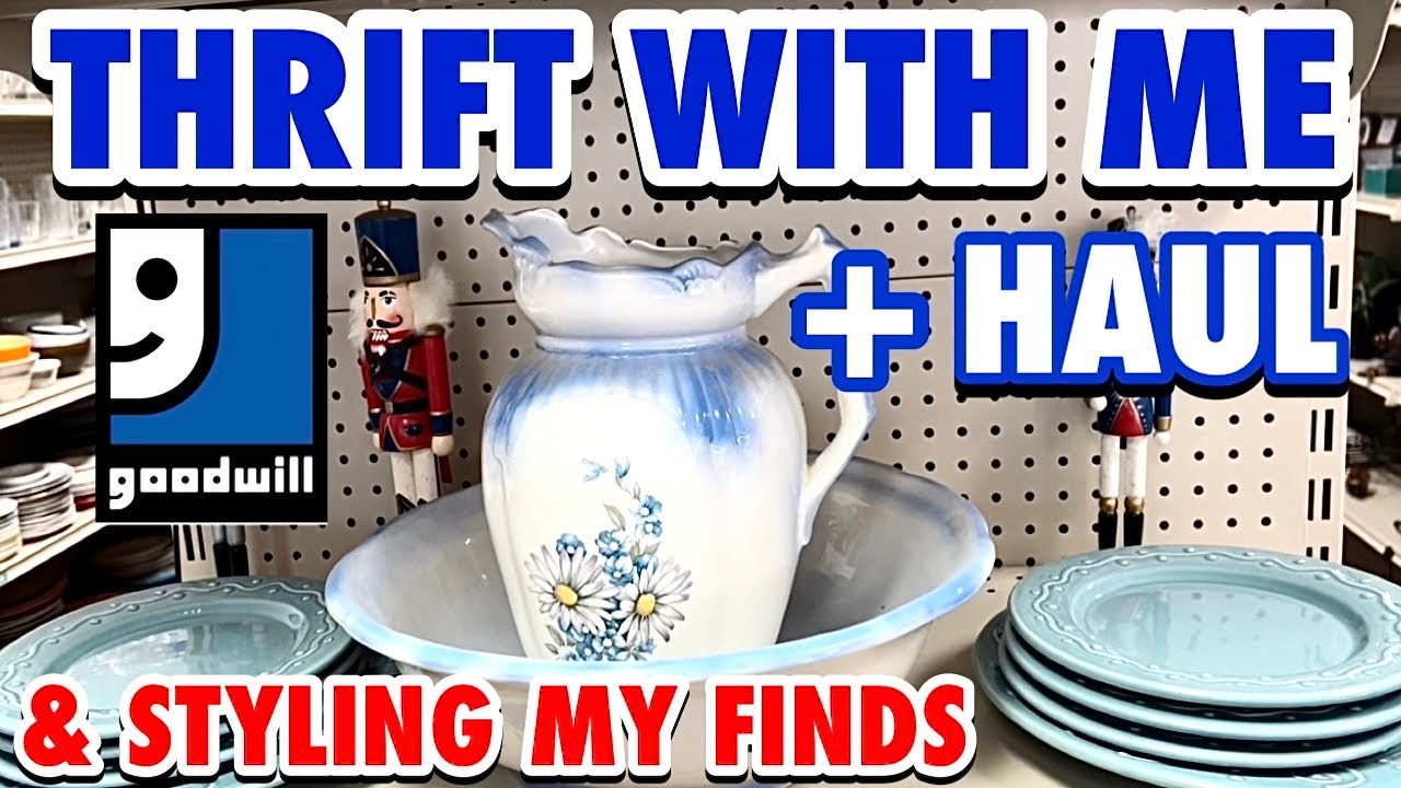 I spy? Goodwill THRIFT WITH ME & THRIFT HAUL * home decor thrift shopping and styling my finds!