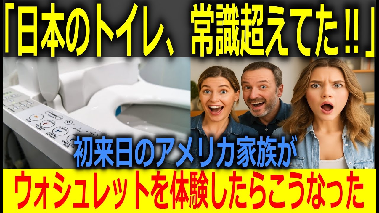 【海外の反応】「日本のトイレに勝てる国ある？」アメリカ人女性がウォシュレット初体験で絶叫！導入したら家族も近所も大反応！