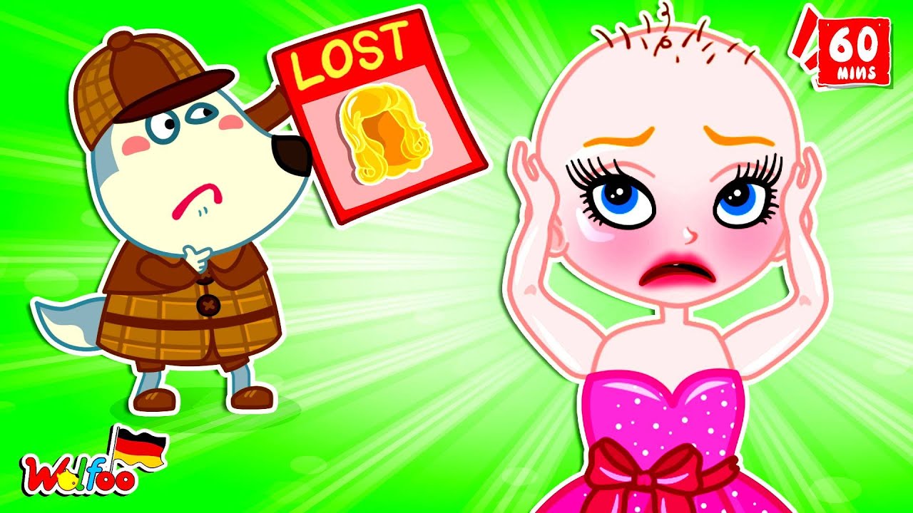 Wolfoo Geschichte 🐺 Detektiv Wolfoo 🕵️‍♂️ Wer hat Barbies Haare genommen?! 💇‍♀️