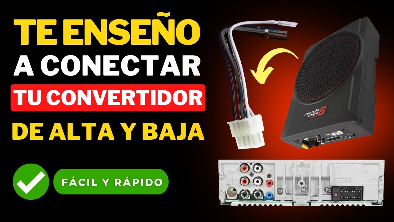 Como conectar un convertidor de alta y baja a tu autoestéreo | AudioOnline