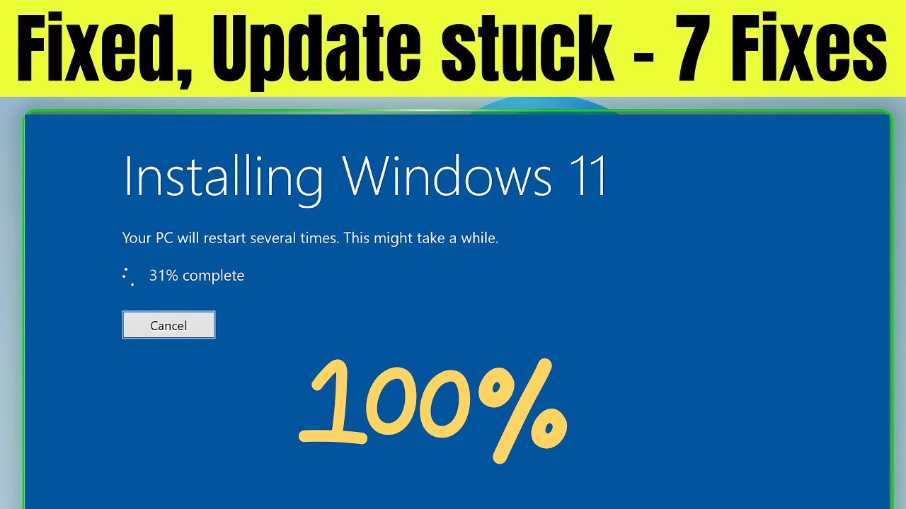 Fix Windows 11 Update Stuck at Percentage 0%, 1%, 100% (Random) in 2026 | fails to install