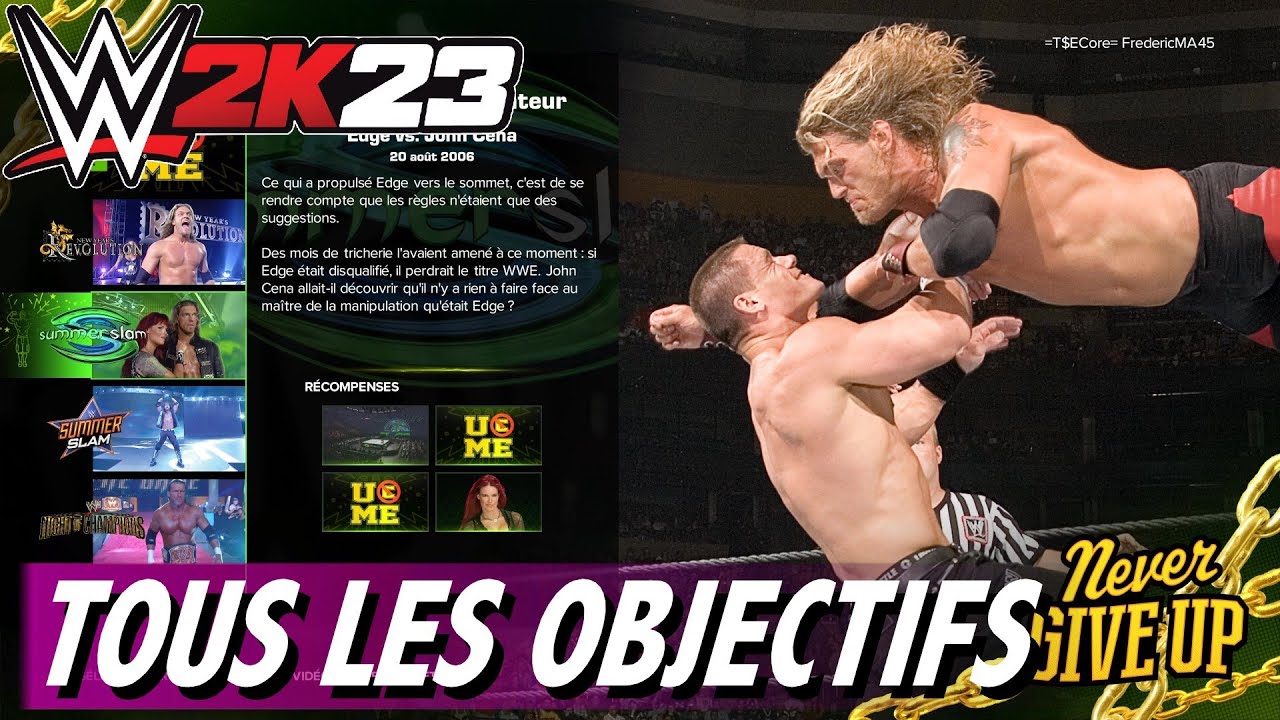 WWE 2K23 - TOUS LES OBJECTIFS - LE MAÎTRE MANIPULATEUR - EDGE VS JOHN CENA - MODE SHOWCASE