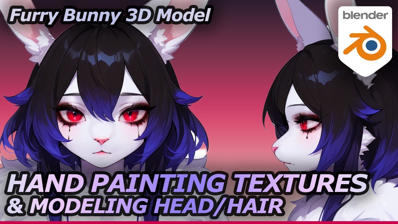 Modeling & Hand Painting Textures in Blender (Workflow - Timelapse)