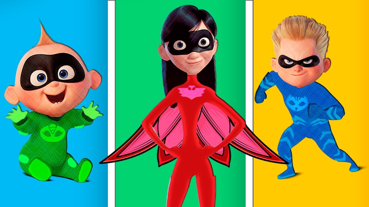 Incredibles as PJ Masks Coloring Pages | Coloring for Toddlers