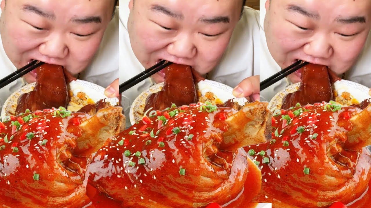 【大胃王挑戰】挑戰花600元吃天津特色飯店！比臉大的肘子一口軟糯脫骨，皮皮蝦外酥裡嫩吃得滿嘴流油｜Food Challenge【櫻木花胖】