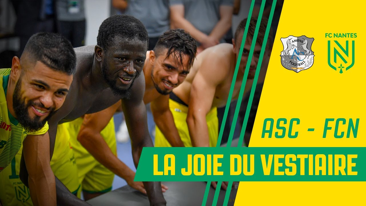 Amiens SC - FC Nantes : la joie du vestiaire