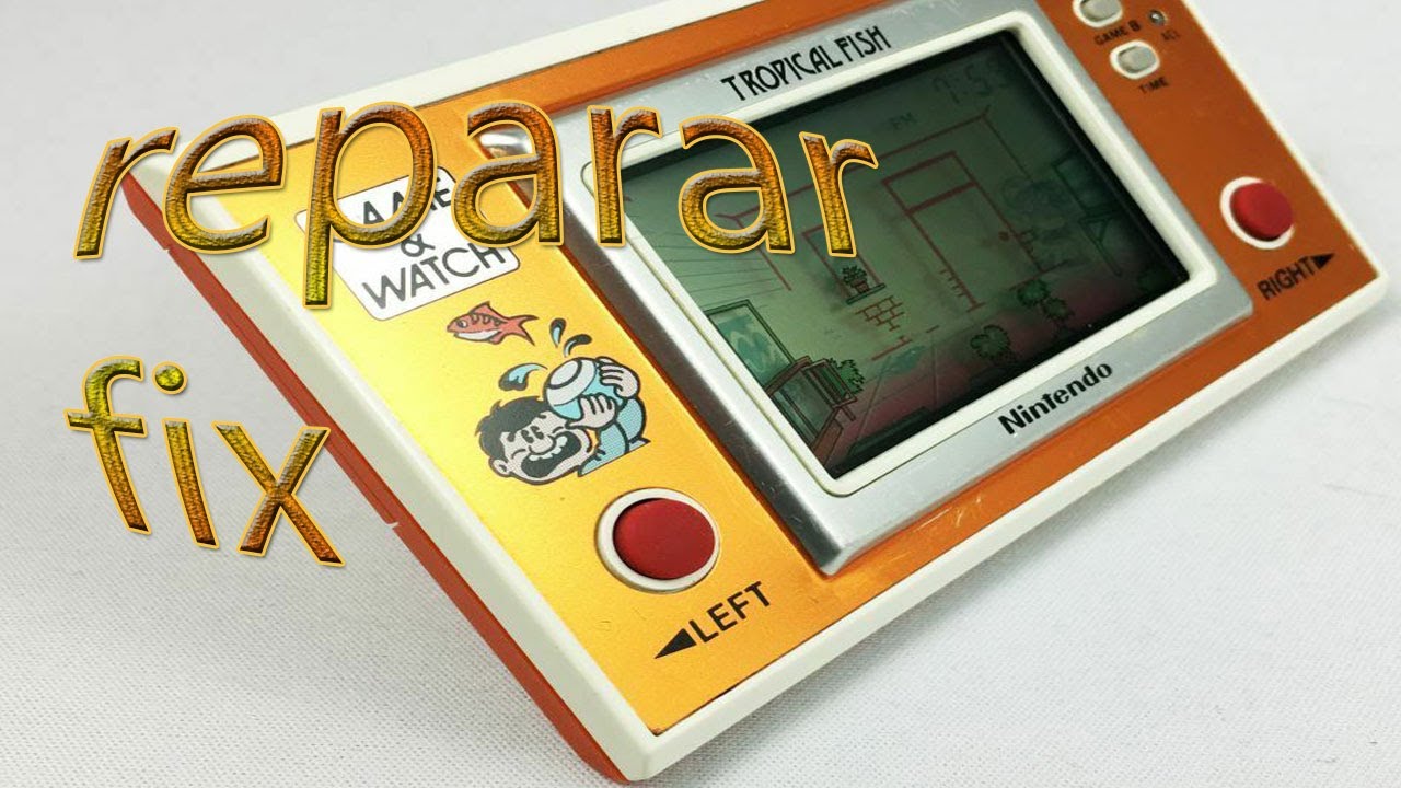 tropical fish game watch repair reparar